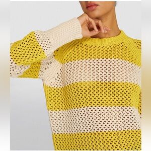 All Saints lime & green striped jumper